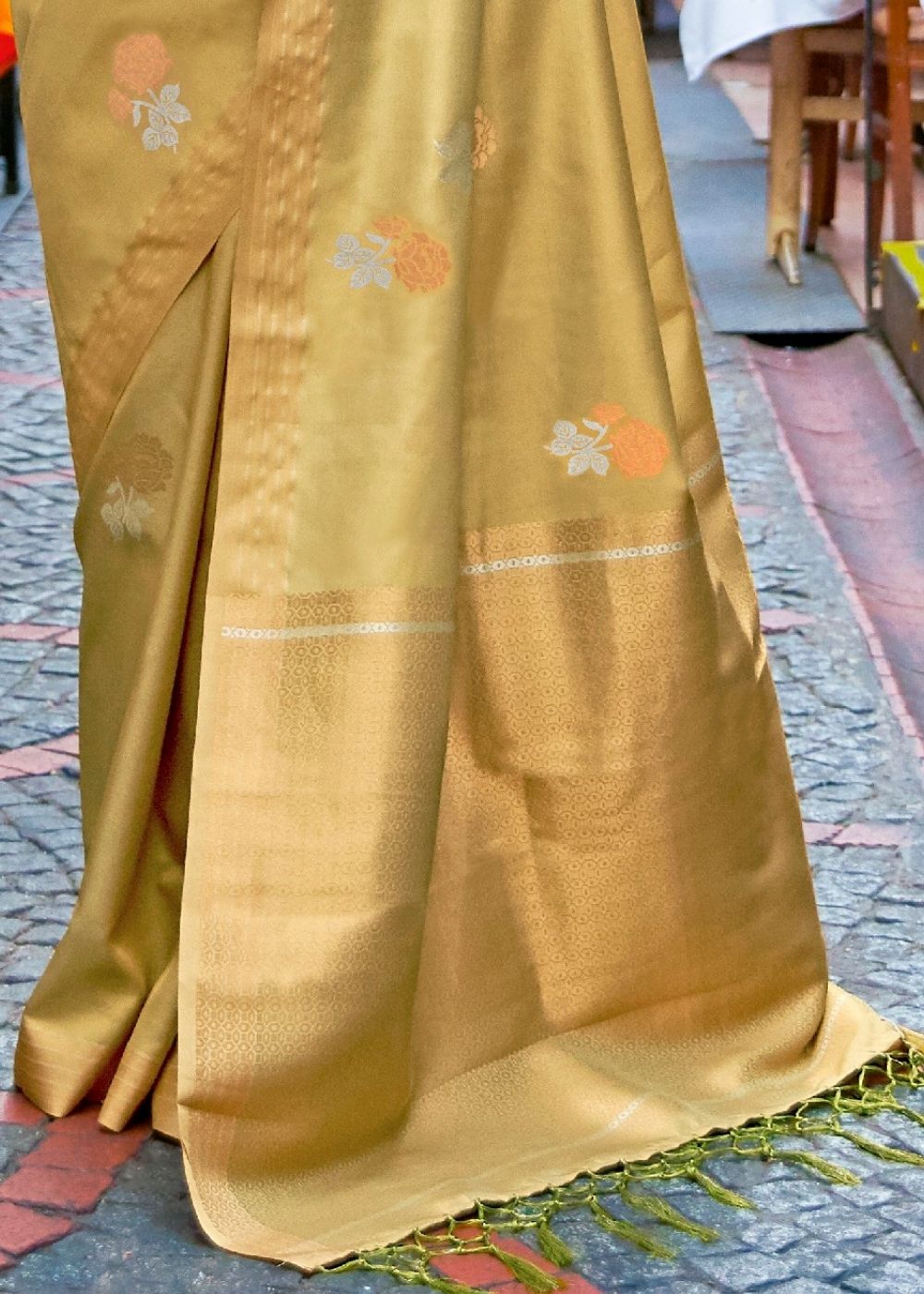 Dijon Yellow Designer Wear Woven Banarasi Silk Saree - Colorful Saree
