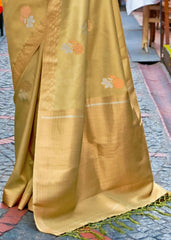 Dijon Yellow Designer Wear Woven Banarasi Silk Saree - Colorful Saree