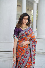 Function Wear Purple Color Patola Silk Saree - Colorful Saree