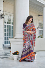 Function Wear Purple Color Patola Silk Saree - Colorful Saree