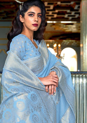 Maya Blue Zari Woven Designer Silk Saree - Colorful Saree