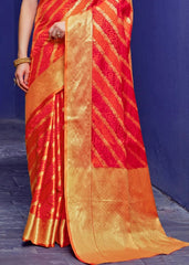 Ferrari Red Woven Patola Silk Saree - Colorful Saree