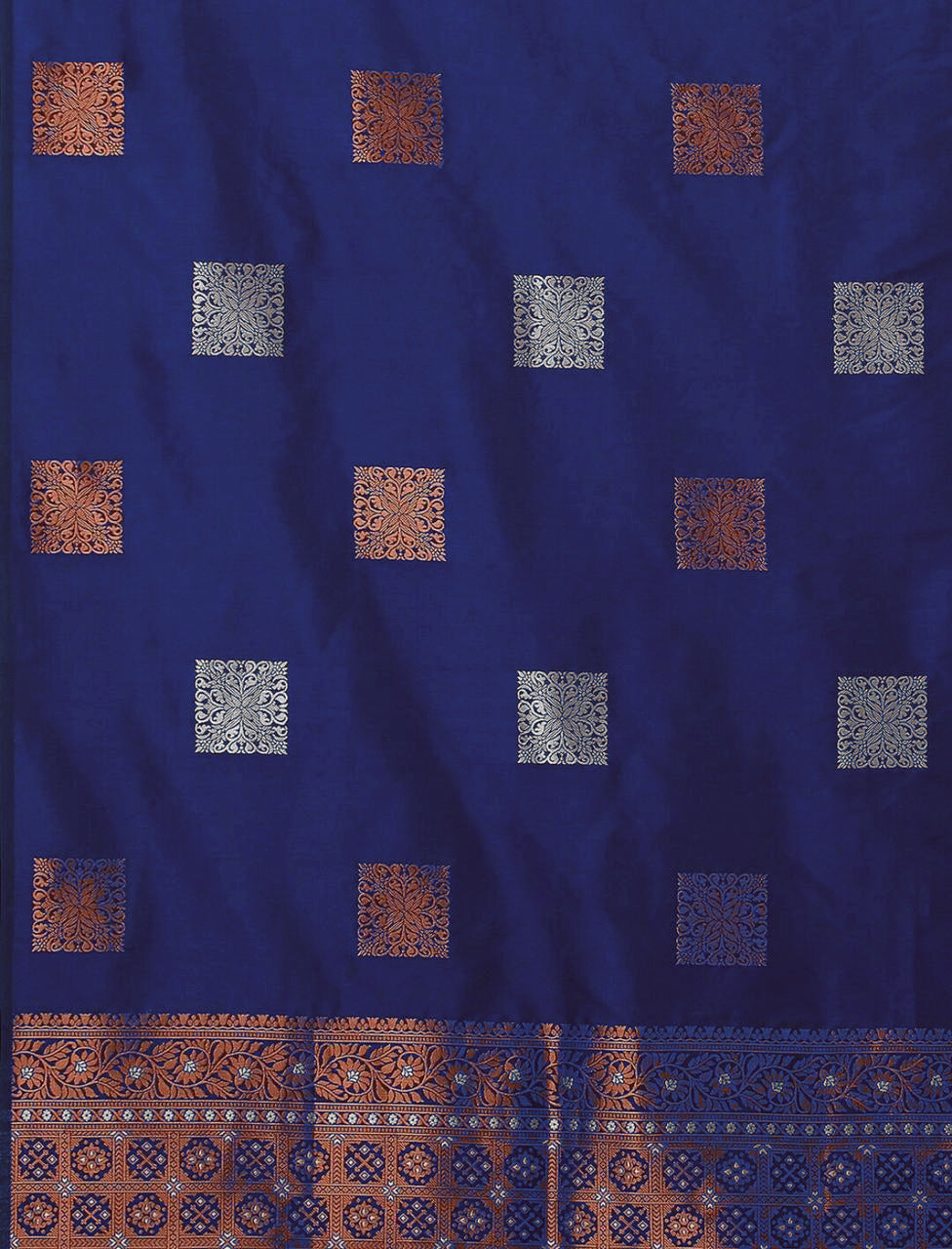 Nemesis Blue Soft Silk Saree With Gossamer Blouse Piece - Colorful Saree