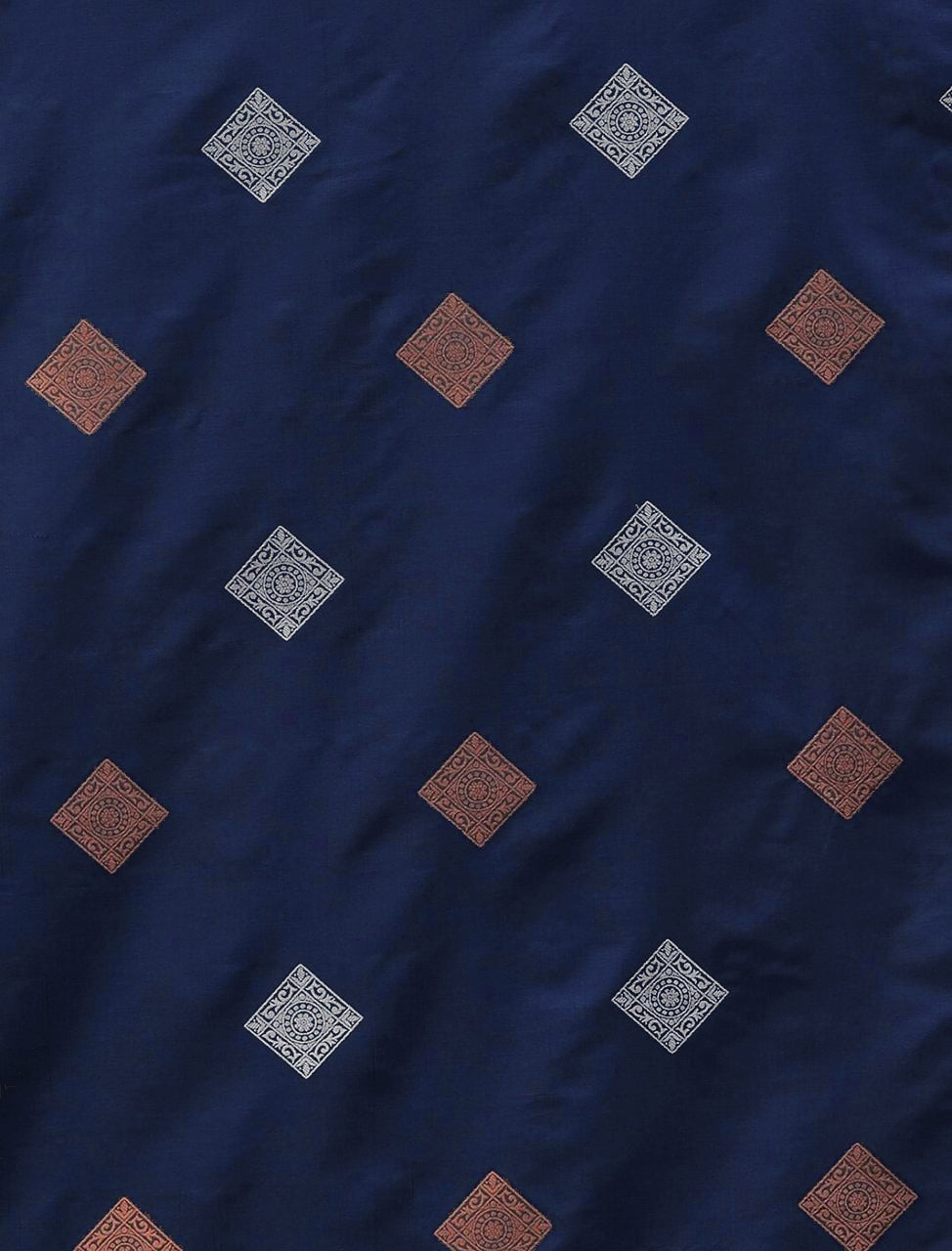 Imbrication Navy Blue Soft Silk Saree With Evanescent Blouse Piece - Colorful Saree