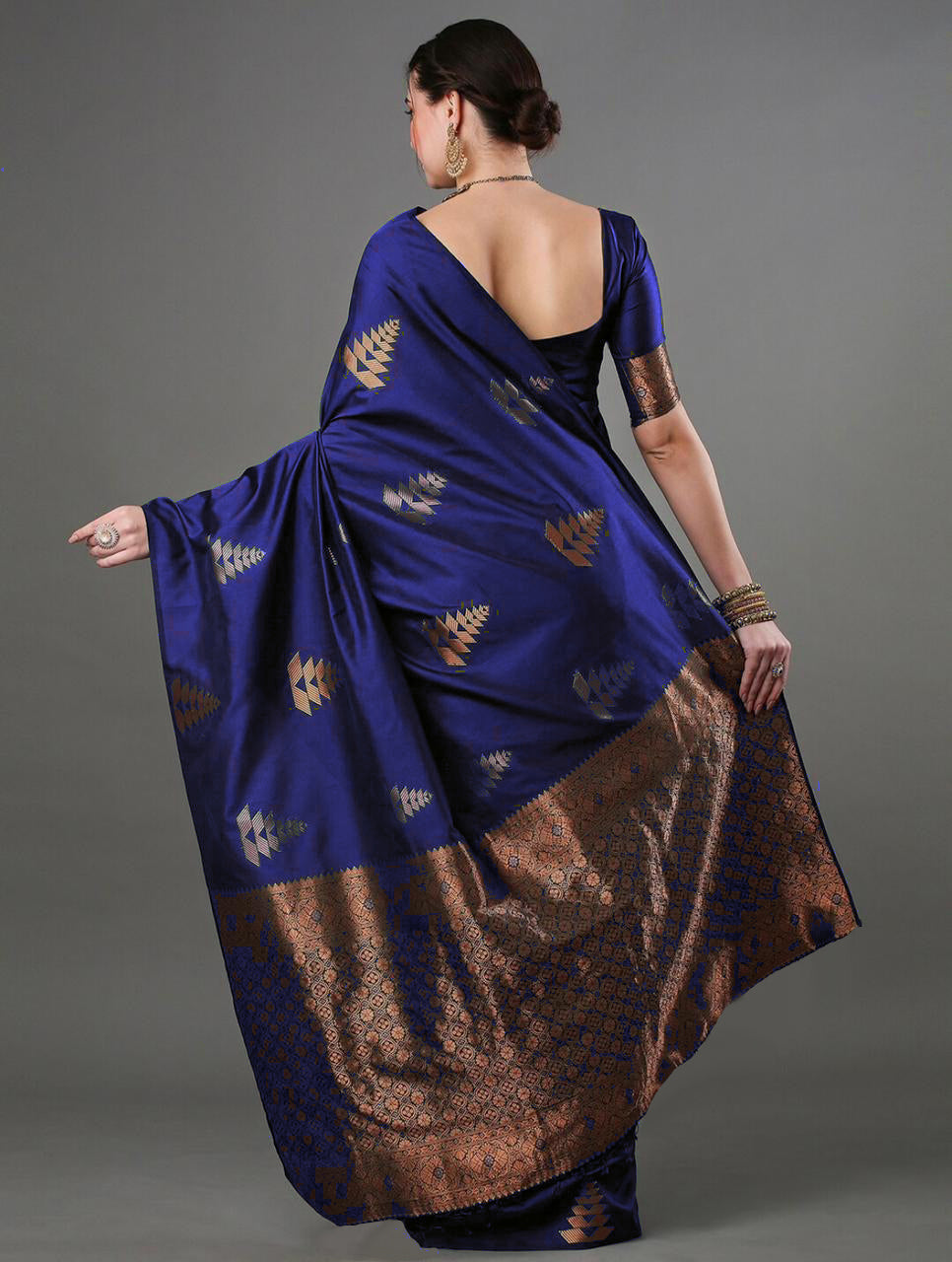 Exquisite Blue Soft Silk Saree With Adoring Blouse Piece - Colorful Saree