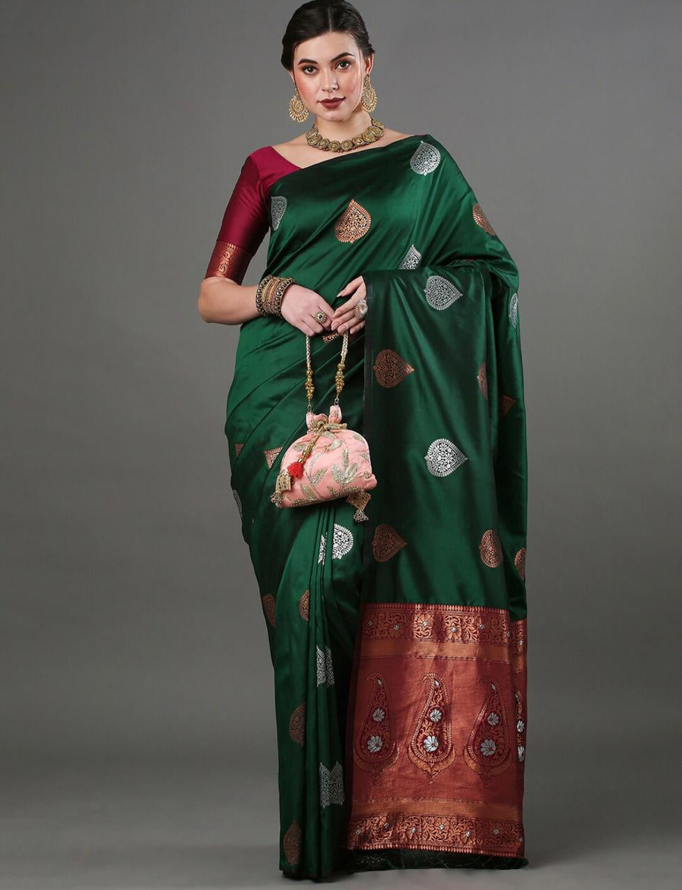 Classy Green Soft Silk Saree With Extraordinary Blouse Piece - Colorful Saree