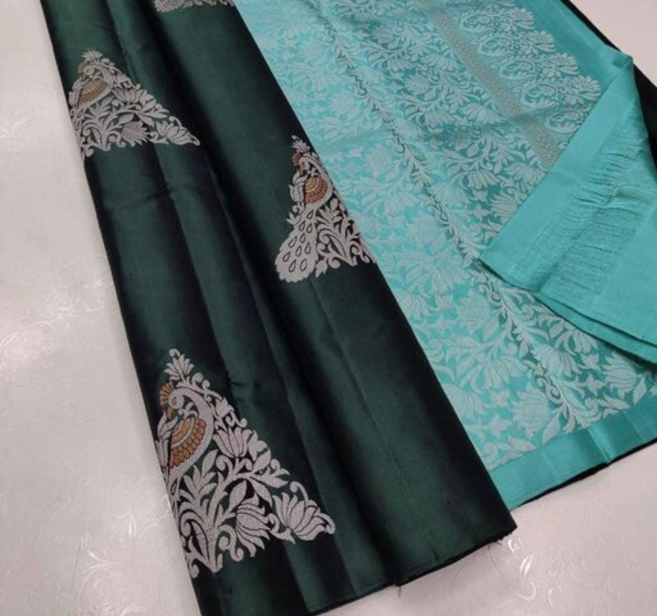 Classy Green Soft Silk Saree With Precious Blouse Piece - Colorful Saree