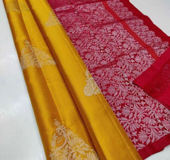 Extraordinary Mustard Soft Silk Saree With Lovely Blouse Piece - Colorful Saree