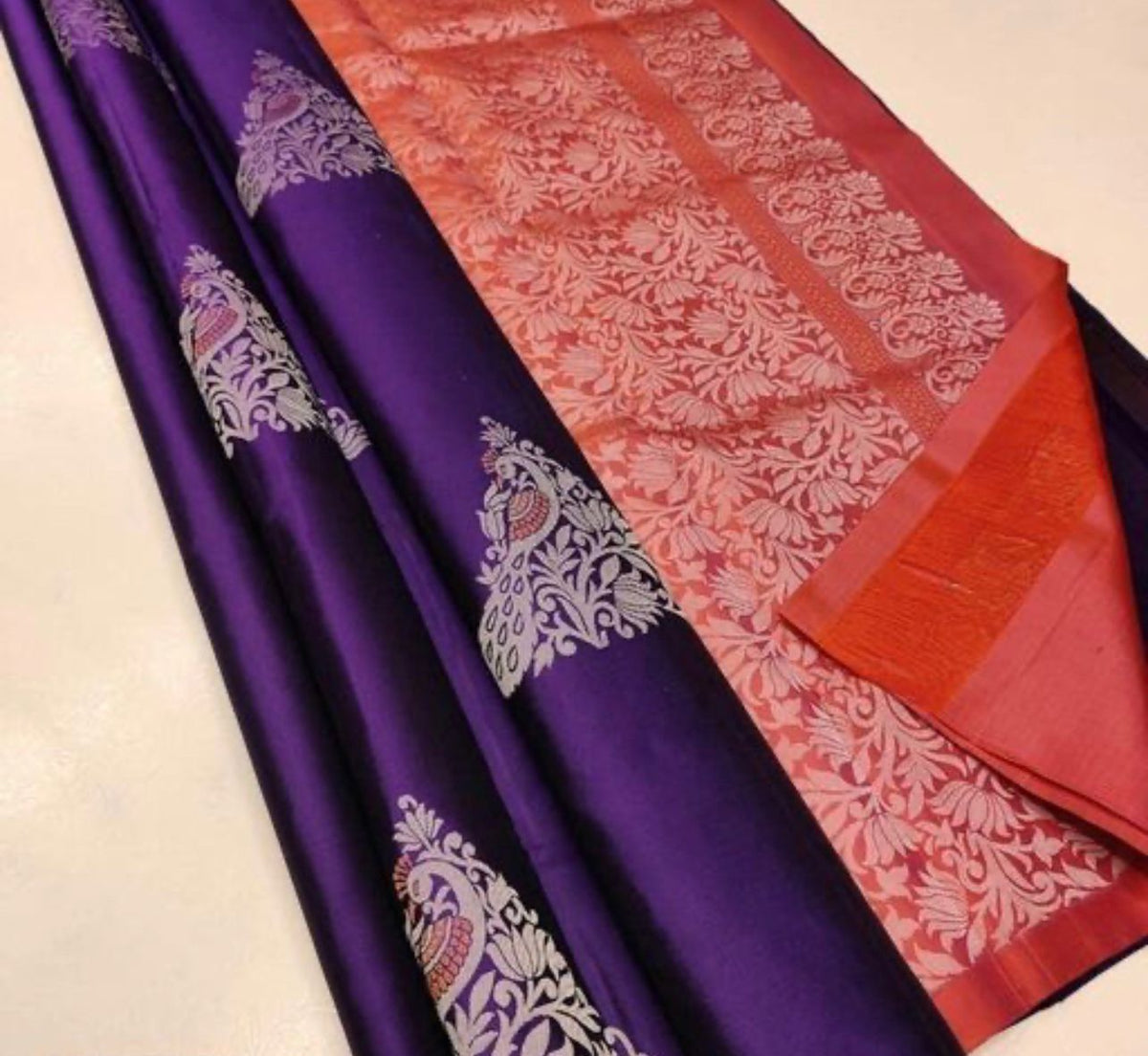Energetic Purple Soft Silk Saree With Attractive Blouse Piece - Colorful Saree