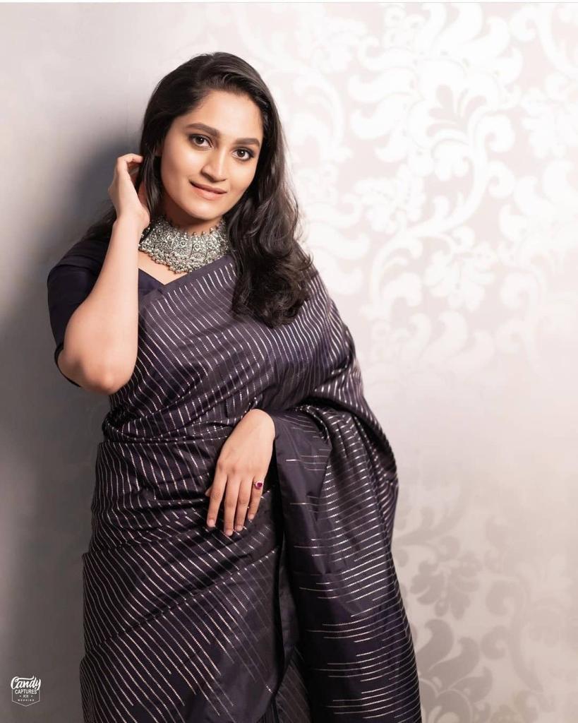 Stylish Black Soft Silk Saree With Sensational Blouse Piece - Colorful Saree