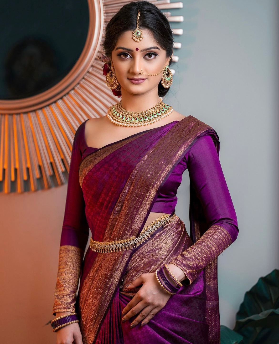 Stylish Purple Soft Silk Saree With Outstanding Blouse Piece - Colorful Saree