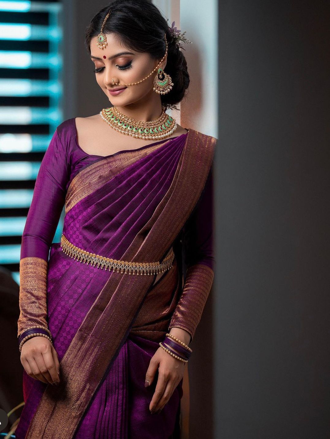 Stylish Purple Soft Silk Saree With Outstanding Blouse Piece - Colorful Saree