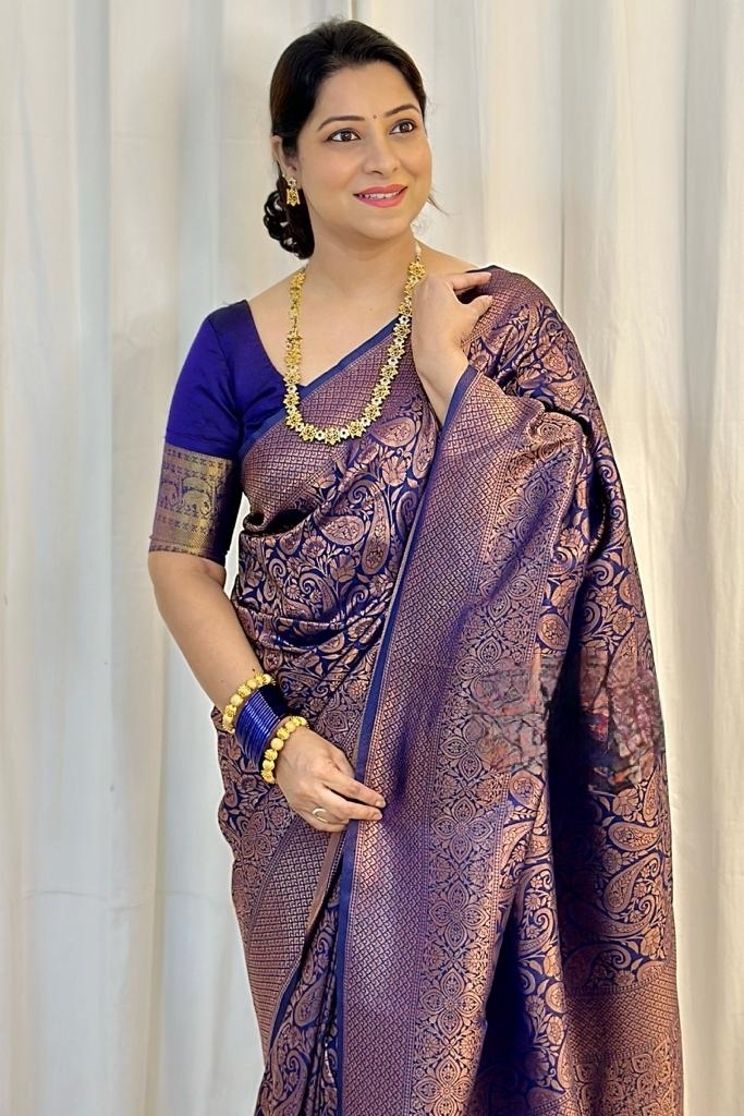 Staggering Blue Soft Silk Saree With Felicitous Blouse Piece - Colorful Saree