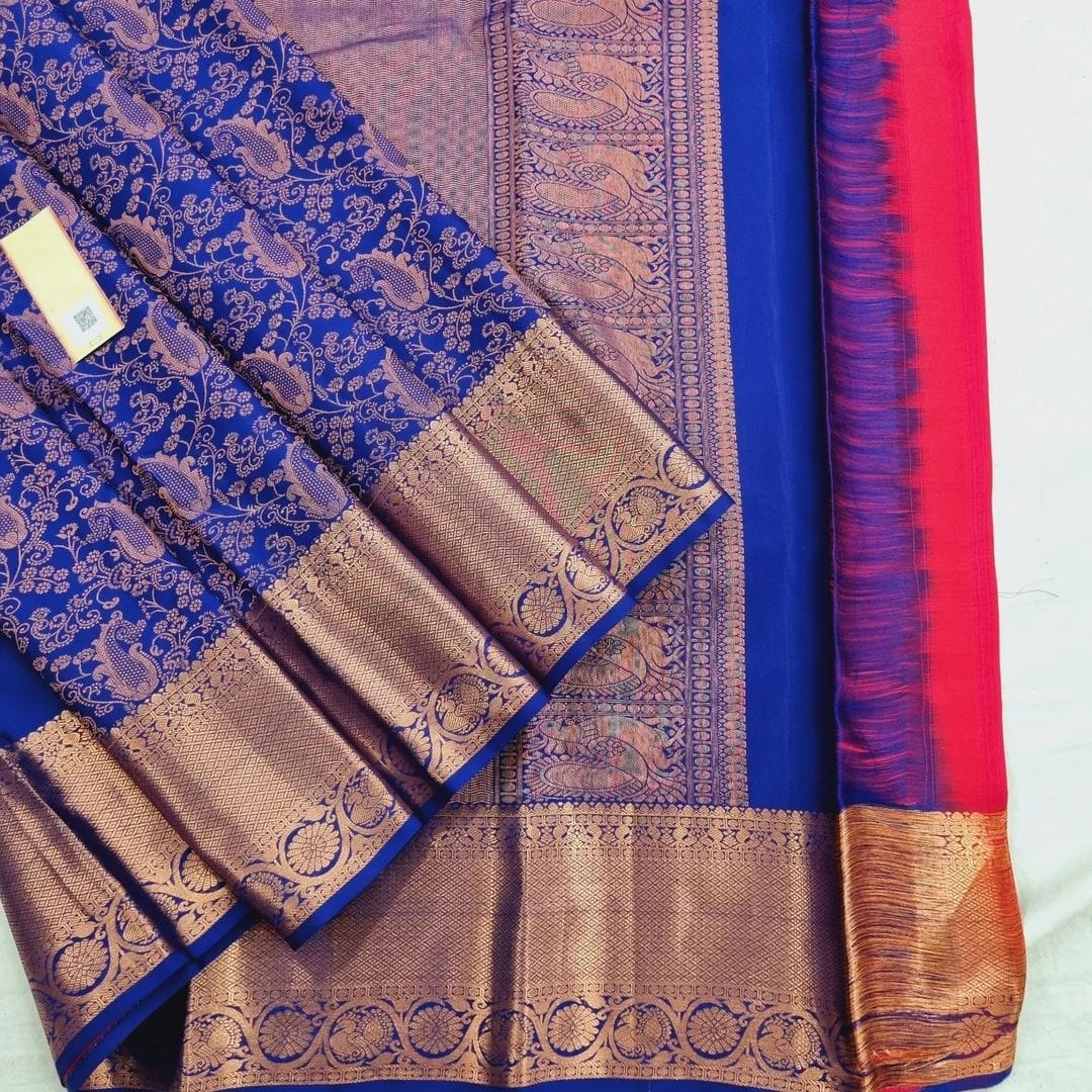 Tempting Blue Soft Silk Saree With Supernal Blouse Piece - Colorful Saree