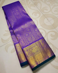 Conflate Royal Blue Soft Silk Saree With Evocative Blouse Piece - Colorful Saree