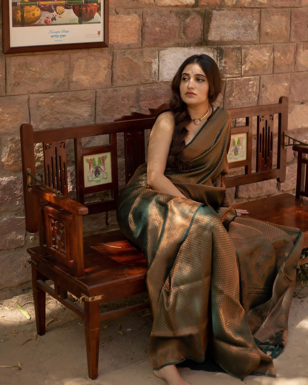 Smashing Dark Green Soft Silk Saree With Snazzy Blouse Piece - Colorful Saree