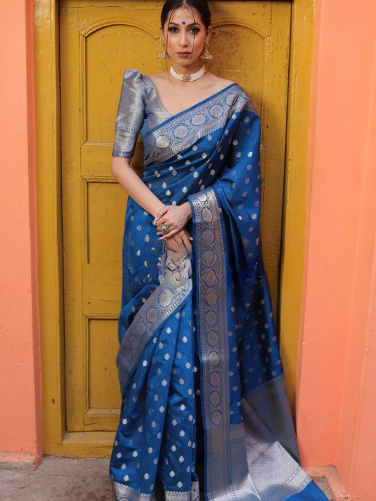 Transcendent Rama Soft Silk Saree With Tremendous Blouse Piece - Colorful Saree