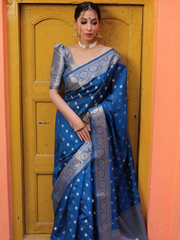 Transcendent Rama Soft Silk Saree With Tremendous Blouse Piece - Colorful Saree