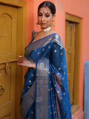 Transcendent Rama Soft Silk Saree With Tremendous Blouse Piece - Colorful Saree