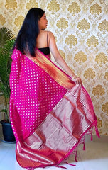 Fancifull Dark Pink Soft Silk Saree With Adoring Blouse Piece - Colorful Saree