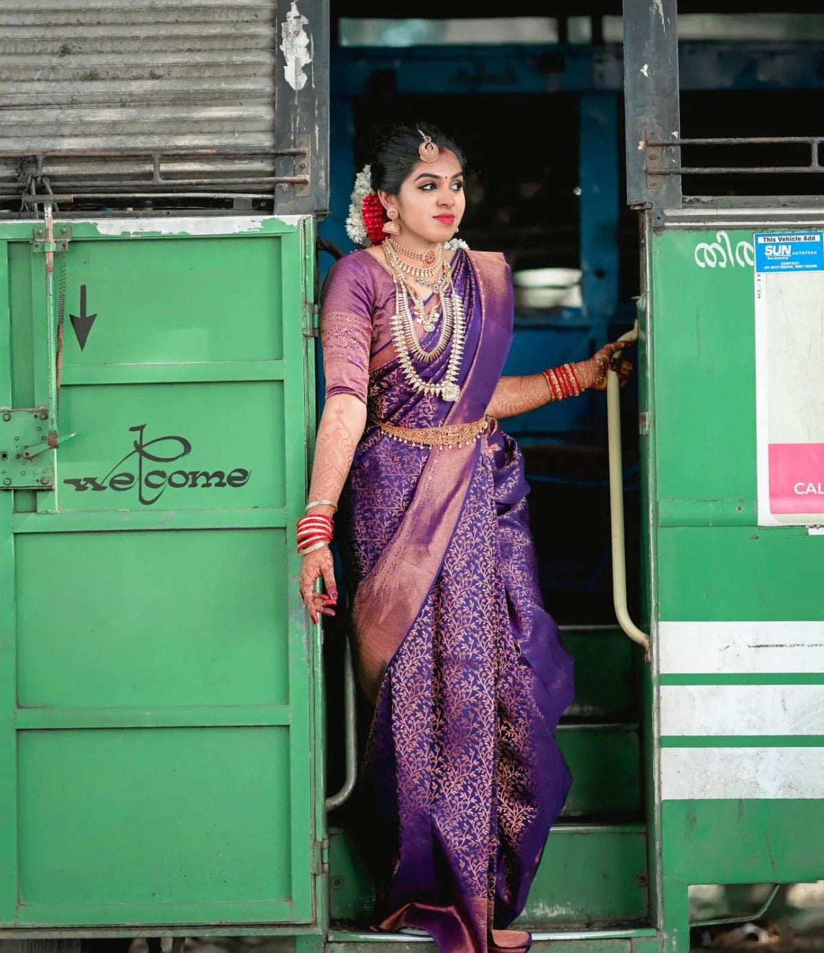 Refreshing Purple Soft Silk Saree With Flaunt Blouse Piece - Colorful Saree