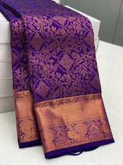 Effervescent Royal Blue Soft Silk Saree With Gossamer Blouse Piece - Colorful Saree