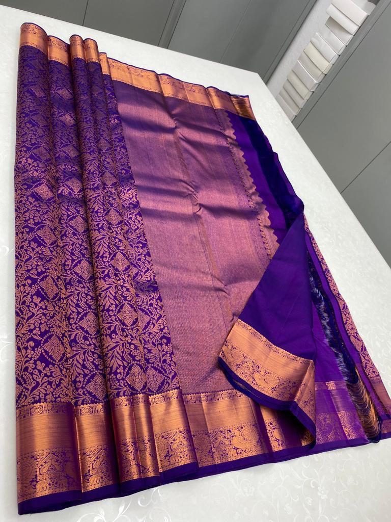 Effervescent Royal Blue Soft Silk Saree With Gossamer Blouse Piece - Colorful Saree