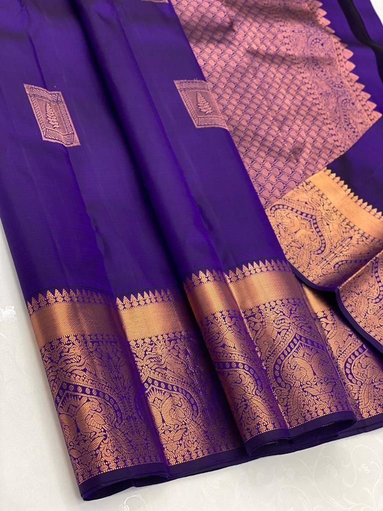 Ratatouille Royal Blue Soft Silk Saree With Luxuriant Blouse Piece - Colorful Saree