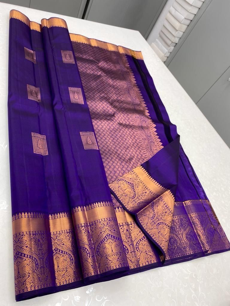 Ratatouille Royal Blue Soft Silk Saree With Luxuriant Blouse Piece - Colorful Saree