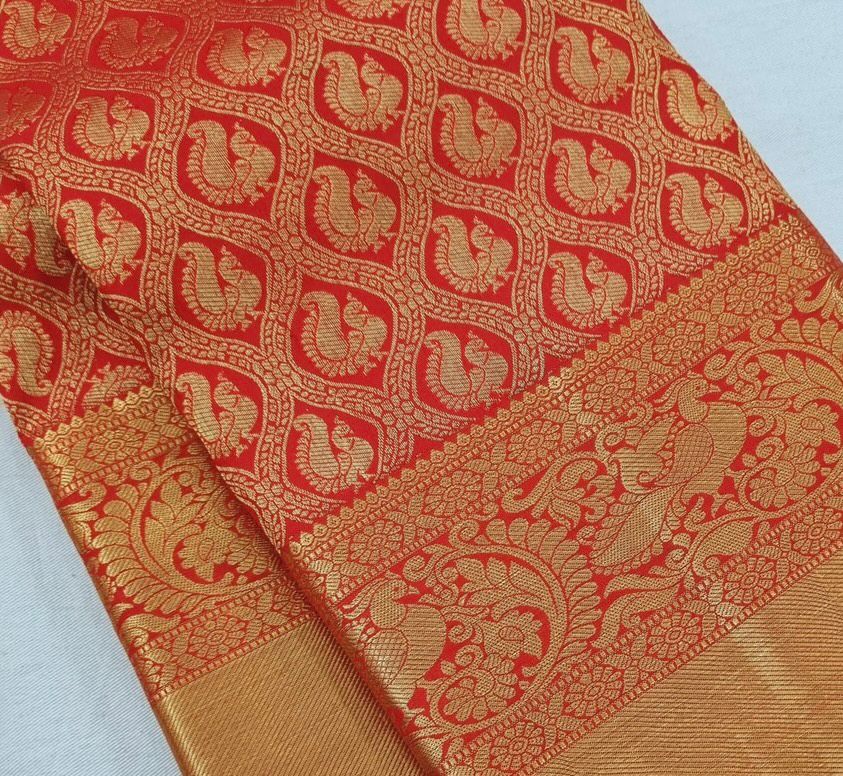 Prettiest Red Soft Silk Saree With Pleasant Blouse Piece - Colorful Saree