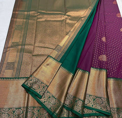 Glorious Purple Soft Silk Saree With Twirling Blouse Piece - Colorful Saree