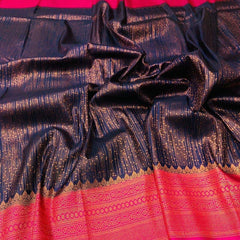 Incredible Blue Soft Banarasi Silk Saree With Majesty Blouse Piece - Colorful Saree