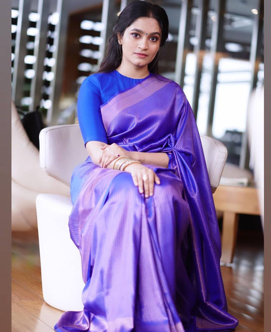 Inspiring Blue Soft Banarasi Silk Saree With Entrancing Blouse Piece - Colorful Saree