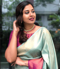 A glam Sea Green Soft Banarasi Silk Saree With Adoring Blouse Piece - Colorful Saree