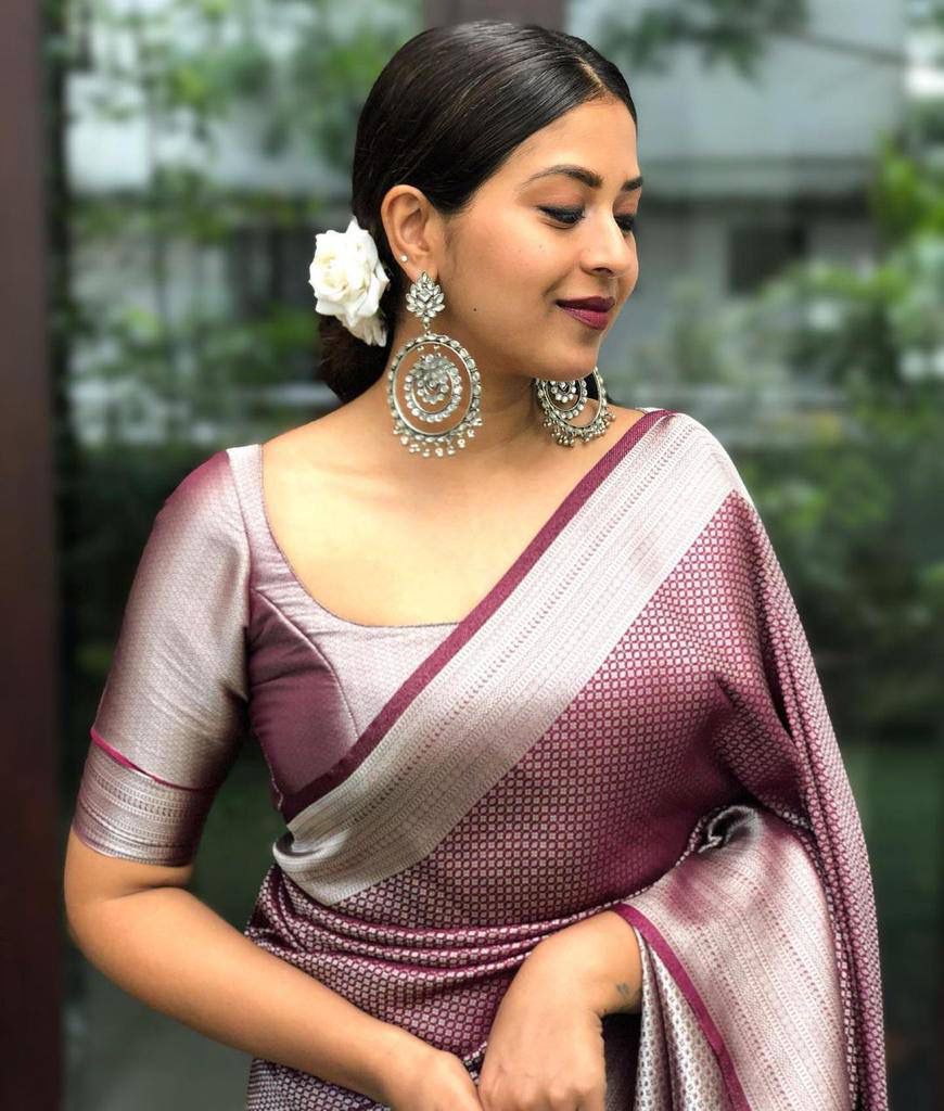 Unique Brown Soft Kanjivaram Silk Saree With Outstanding Blouse Piece - Colorful Saree