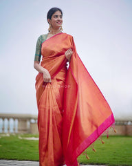 Brood Dark Pink Soft Silk Saree with Bucolic Blouse Piece - Colorful Saree