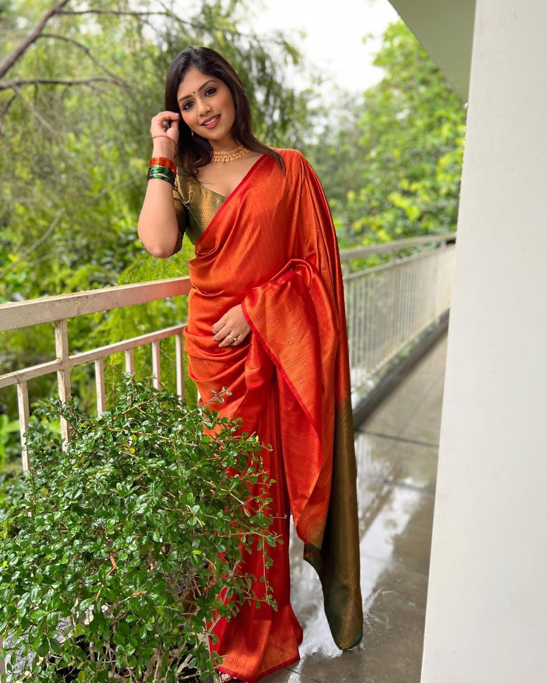 Moiety Red Soft Silk Saree With Murmurous Blouse Piece - Colorful Saree