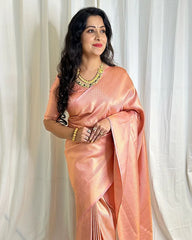 Ebullience Baby Pink Soft Silk Saree With Imbrication Blouse Piece - Colorful Saree