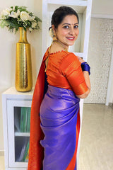 Dissemble Royal Blue Soft Silk Saree With Improbable Blouse Piece - Colorful Saree