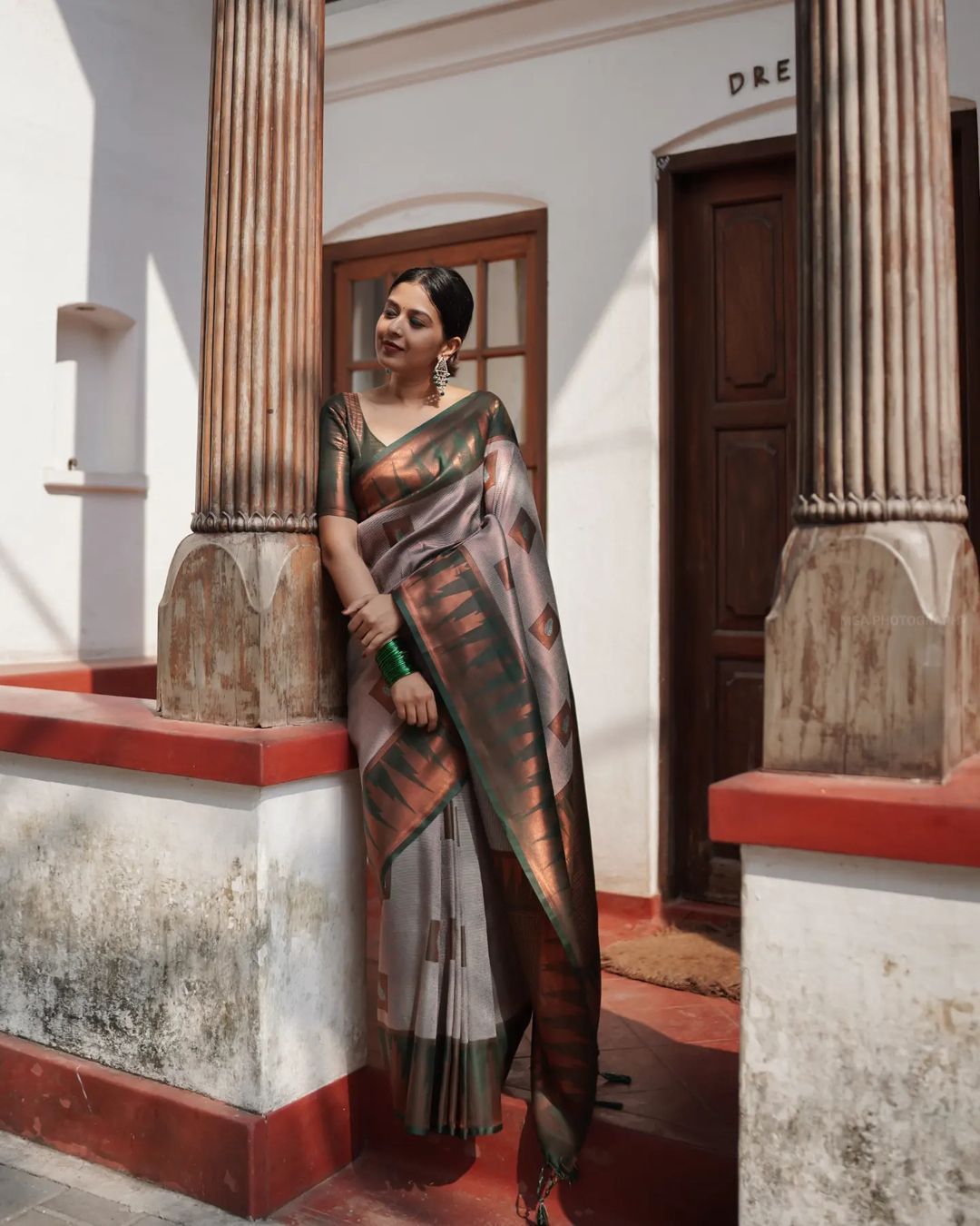 Luxuriant Grey Soft Silk Saree With Panoply Blouse Piece - Colorful Saree