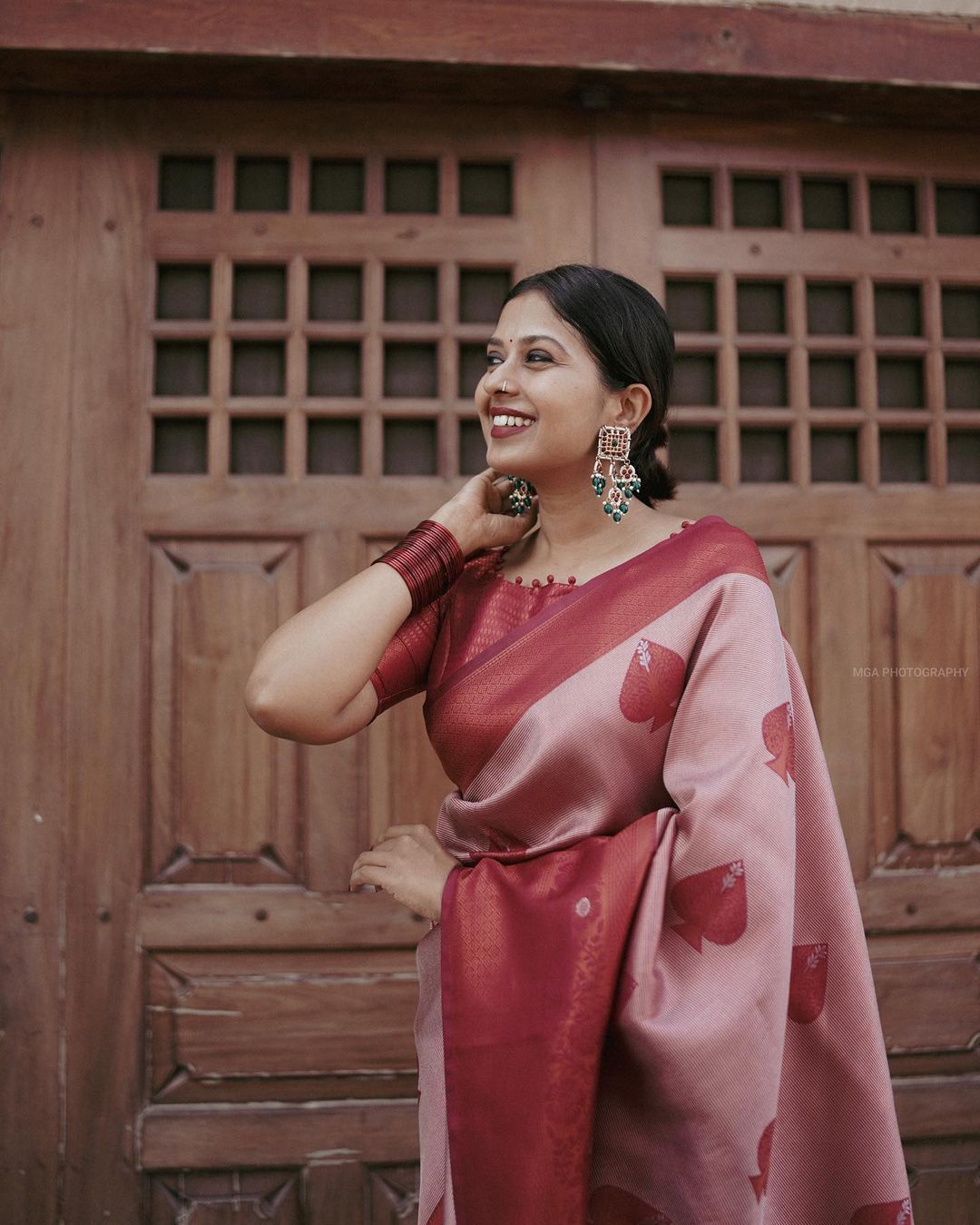 Exuberant Pink Soft Silk Saree With Panoply Blouse Piece - Colorful Saree