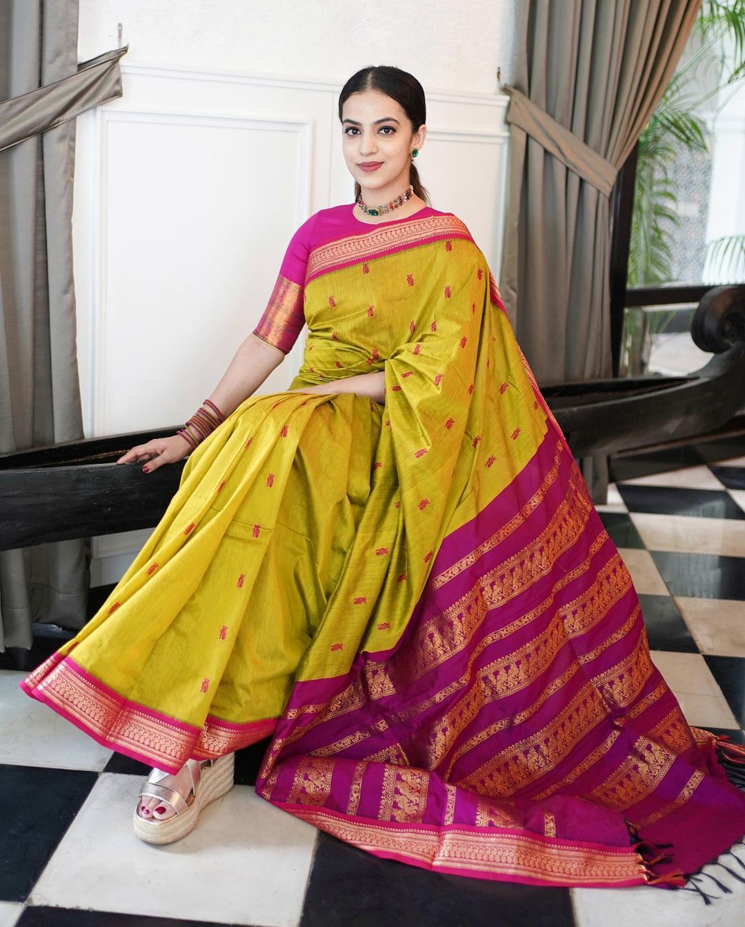 Marvellous Mustard Soft Banarasi Silk Saree With Precious Blouse Piece - Colorful Saree