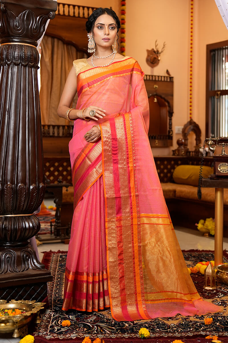 Effervescent Pink Soft Silk Saree With Proficient Blouse Piece - Colorful Saree