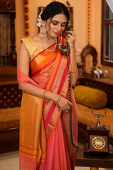 Effervescent Pink Soft Silk Saree With Proficient Blouse Piece - Colorful Saree