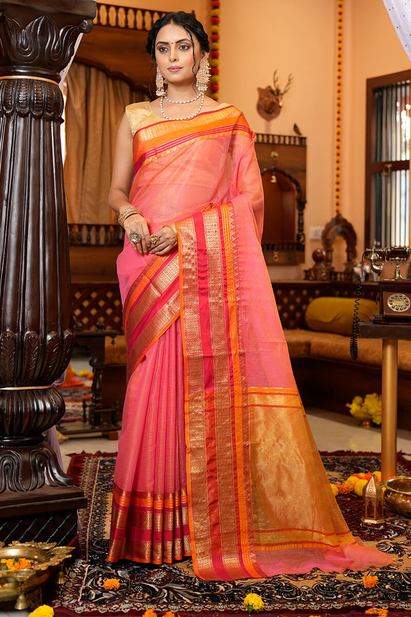 Effervescent Pink Soft Silk Saree With Proficient Blouse Piece - Colorful Saree
