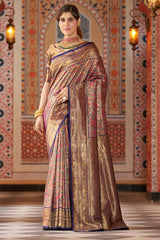Twirling Multicolor Kanjivaram Silk Saree With Mellifluous Blouse Piece - Colorful Saree
