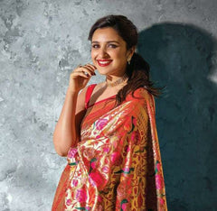 Marvellous Red Paithani Silk Saree With Profuse Blouse Piece - Colorful Saree