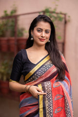 Elegantly Crafted Kota Silk Saree for Women: Luxuriously Soft, Exquisitely Printed, and Embellished with a Weaving Pattu Border - Colorful Saree
