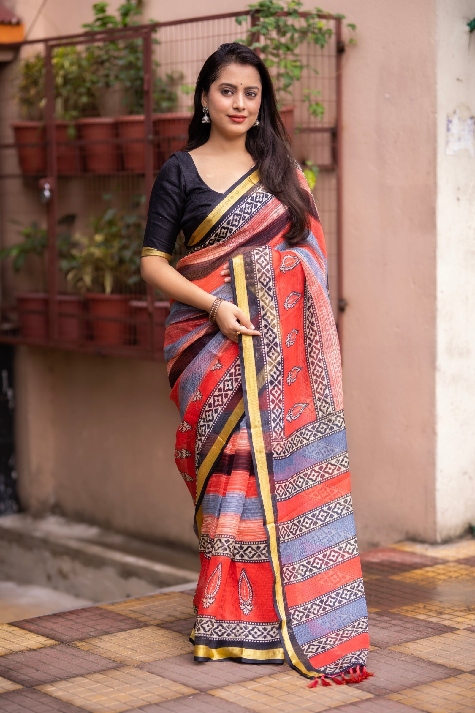 Elegantly Crafted Kota Silk Saree for Women: Luxuriously Soft, Exquisitely Printed, and Embellished with a Weaving Pattu Border - Colorful Saree