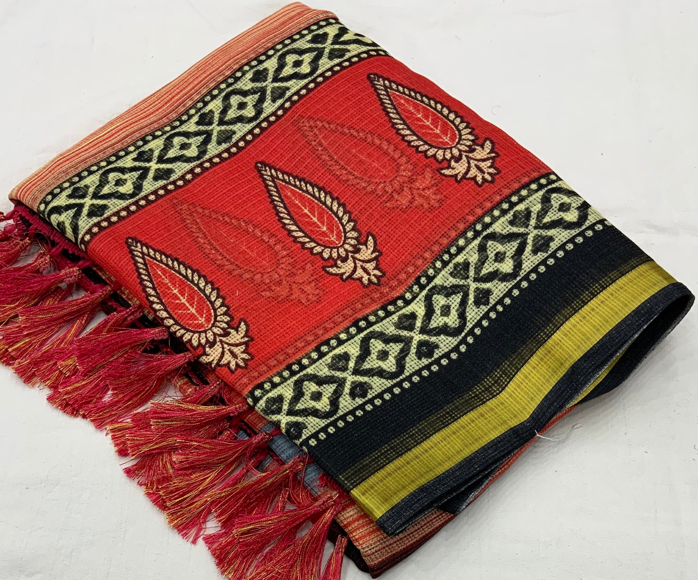 Elegantly Crafted Kota Silk Saree for Women: Luxuriously Soft, Exquisitely Printed, and Embellished with a Weaving Pattu Border - Colorful Saree